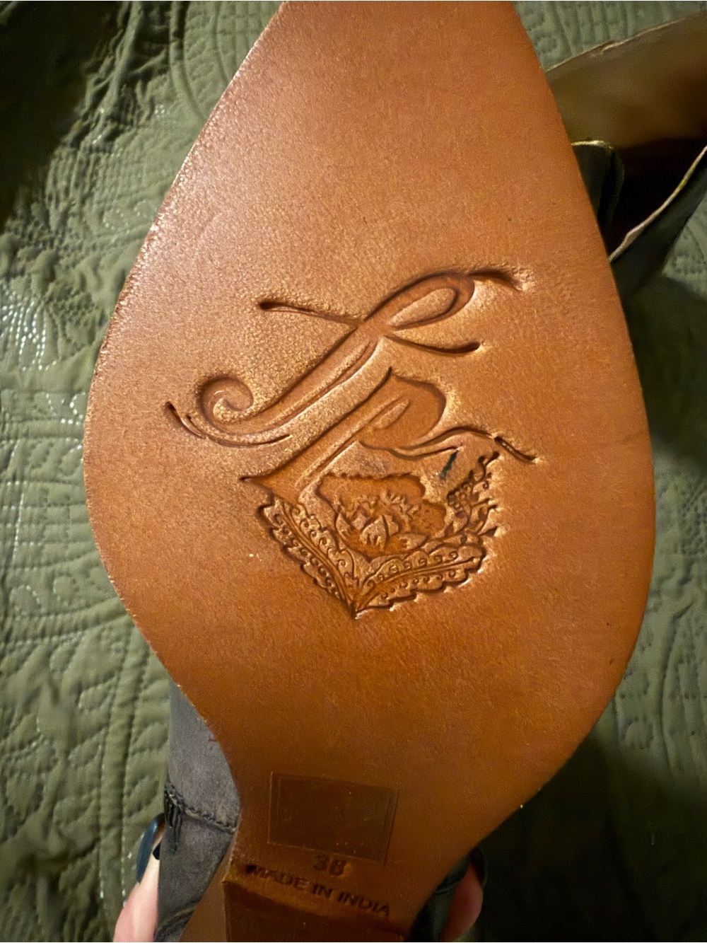 Free People Brown Leather-Soled Ankle Bootie